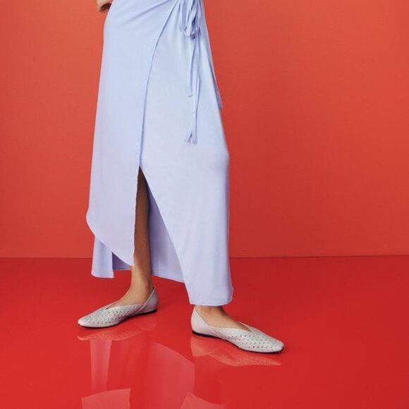 ZARA LOW HEEL WOVEN LEATHER SHOES Beige - Picture 3 of 10